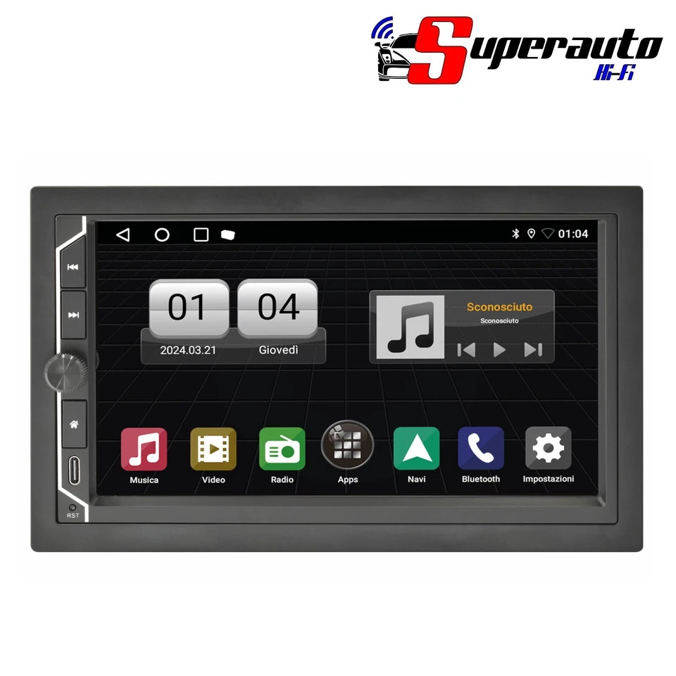 Phonocar VM 003 Monitor 7" Media Station 2 DIN Compatto Autoradio WiFi DAB+ BT - Immagine 2 di 4