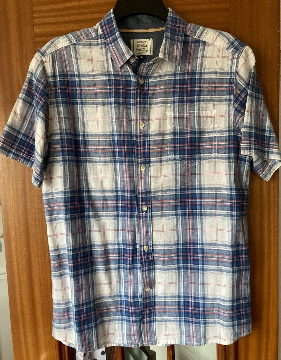 Asda white shop short sleeve shirt