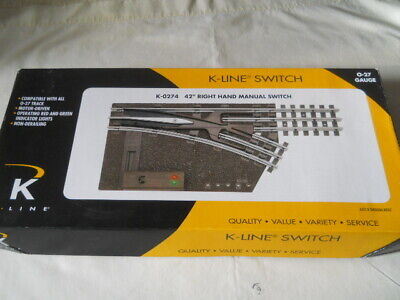 K-line Switch K-0274 O-27 42” Manual Switch RH New