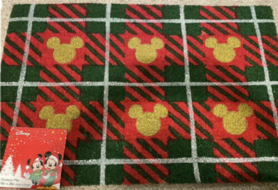 Disney Mickey Mouse GIFT WRAP PATTERN Welcome Mat 18'' x 28'' Outdoor Door Rug NEW