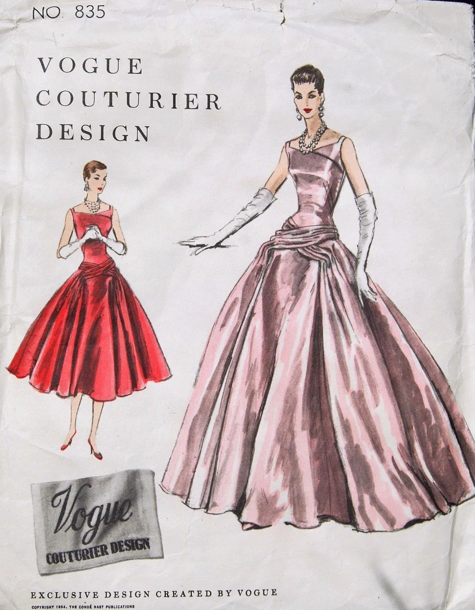 1954 Vintage VOGUE Sewing Pattern B34
