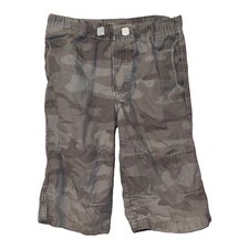 Hanna Andersson Boys Grey Gray Cargo Shorts, "Camo Deck Pant" 120cm / Small 6-7