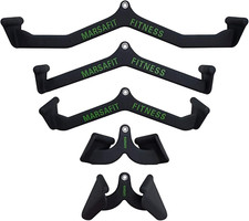 Home Gym Fitness Rowing T-Bar V-Bar Pulley Cable Machine Attachments, Bicep Curl