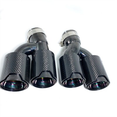 1 Paar Doppel Abgasspitze Kohlefaser M Tailpipe für BMW 525i 528i 530i G30 G31