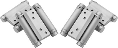 2 Pairs (4Pcs) of 4'' Heavty Duty Stainless Steel Cafe Saloon Door Swing Self... 