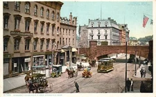 Vintage Postcard 1910's Massasoit House and R. R. Arch Springfield Massachusetts