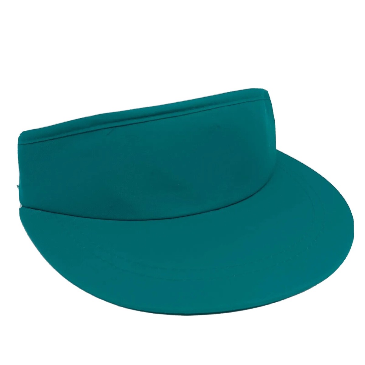 Yupoong Vintage NOS Teal Tennis Golf Visor Hat Adjustable 80's