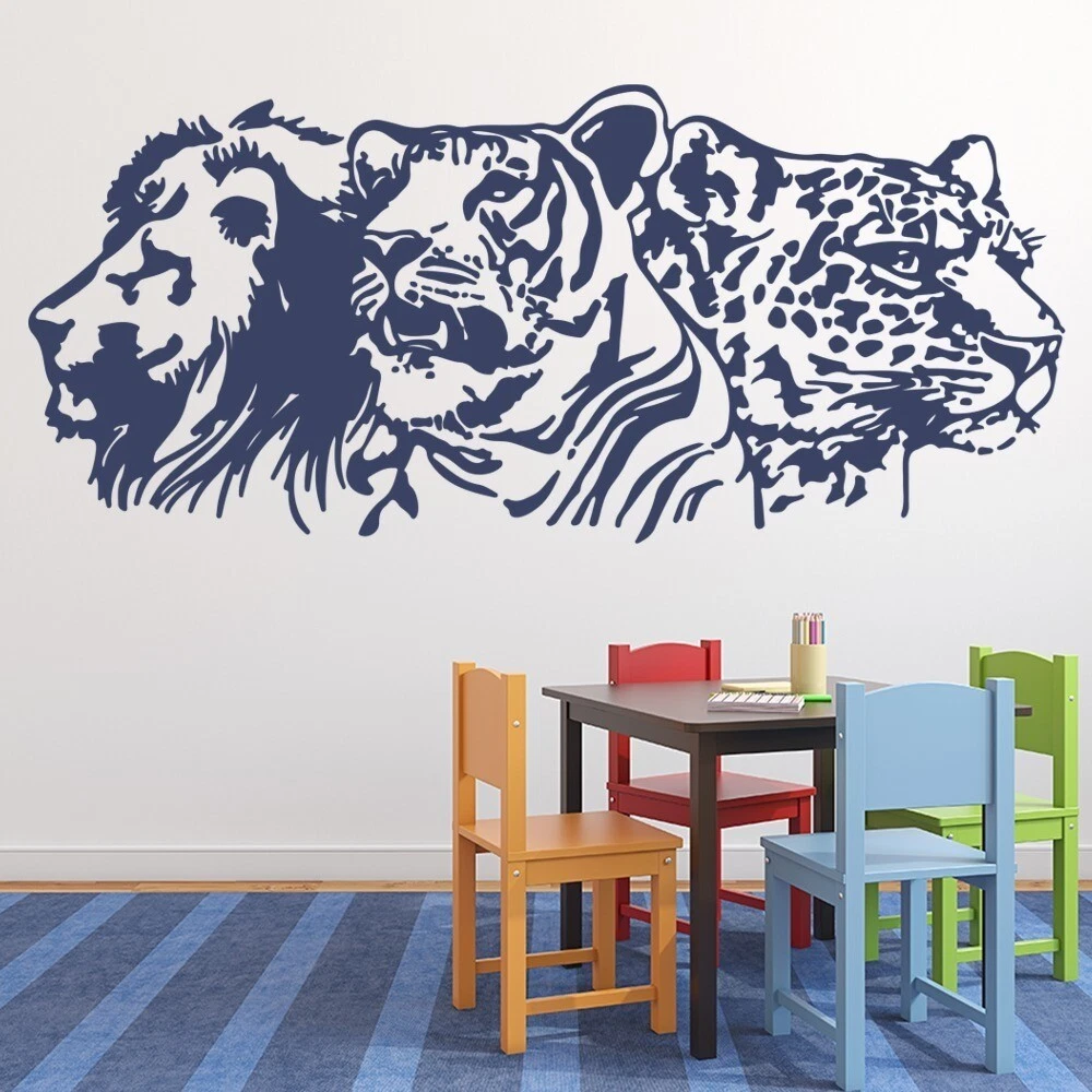 Big Cats Trio Lion Tiger Leopard Wall Sticker WS 71262 eBay