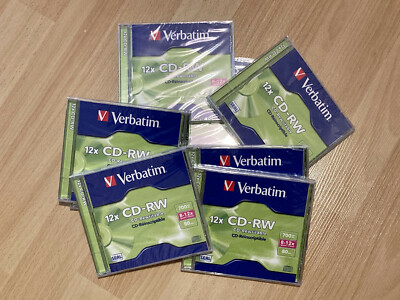 9 Stück Verbatim 12x CD-RW (NEU und verschweist)