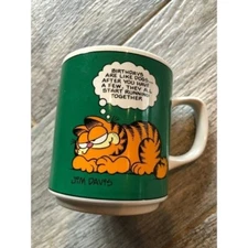 Garfield Birthdays Are Like Dogs Jim Davis Mug Cup Vintage Retro 1978 * ReAd