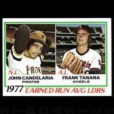1978 Topps 1977 Earned Run Average Leaders - John Candelaria Frank Tanana⚾