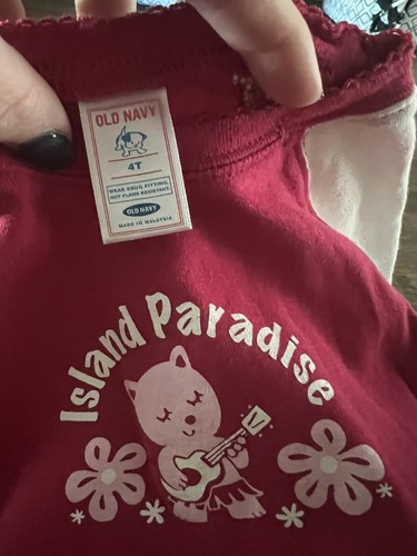 Island Paradise Pajama Set Pink Hawaiian Floral Girls Size 4T - Picture 2 of 2