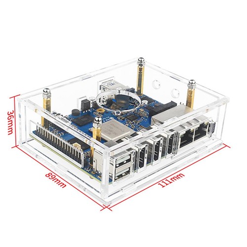 Acrylic Transparent Enclosure Case House W/ Cooling Fan For Orange Pi 5 Plus y - Photo 3/14