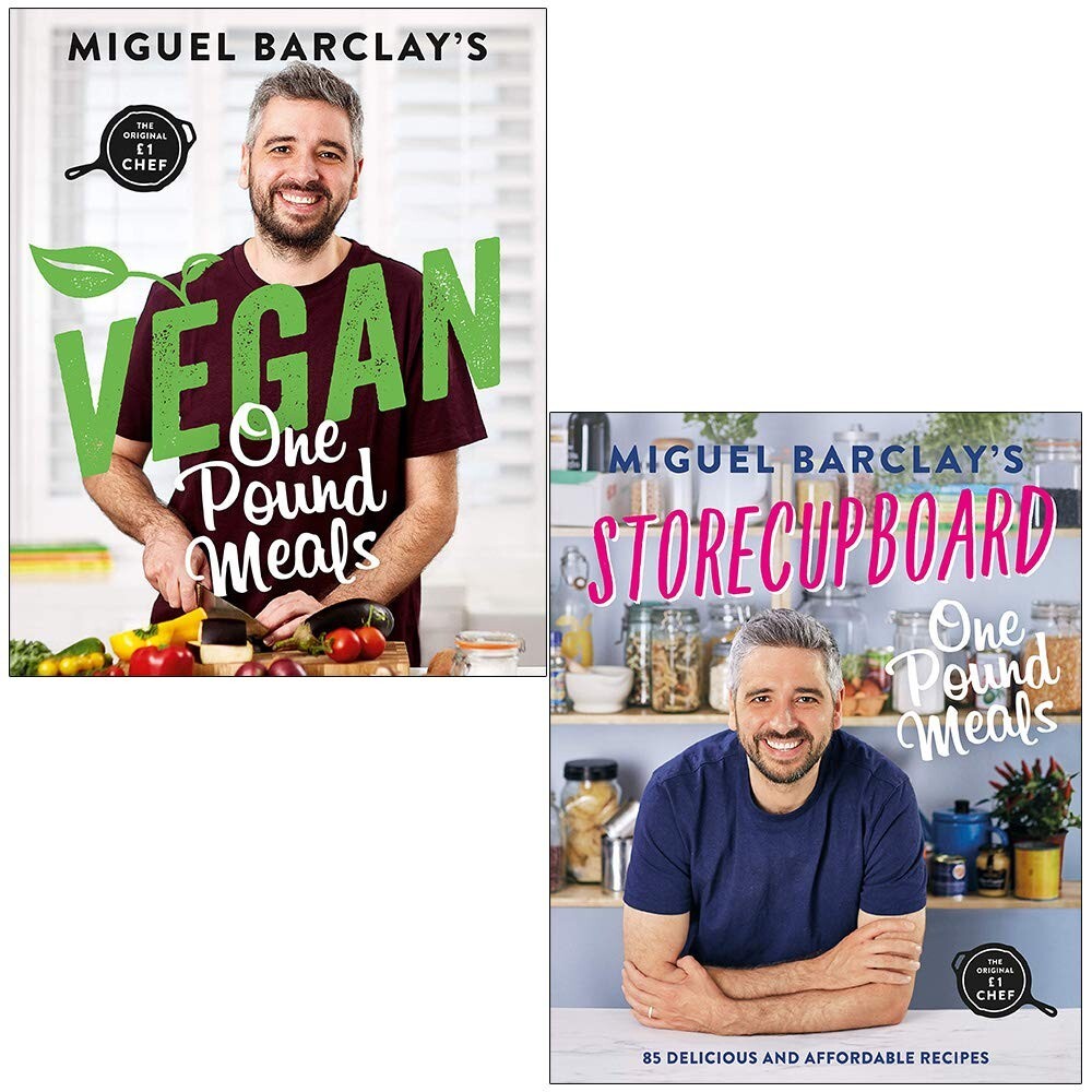 Miguel Barclay 2 Books Set (Vegan One Pound & Storecupboard One Pound) New