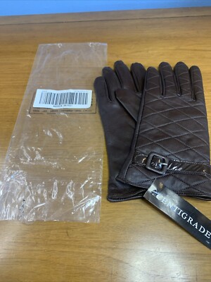 Centigrade Leather Women s Gloves Chocolate Brown Medium NWT