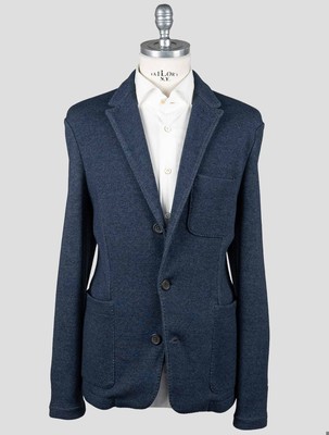 Fioroni Blue Wool Cashmere Blazer FI831 Man