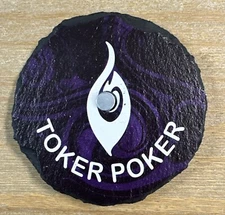 Toker Poker Magnetic Docking Station Metal Lighter Holder Adhesive Back Purple