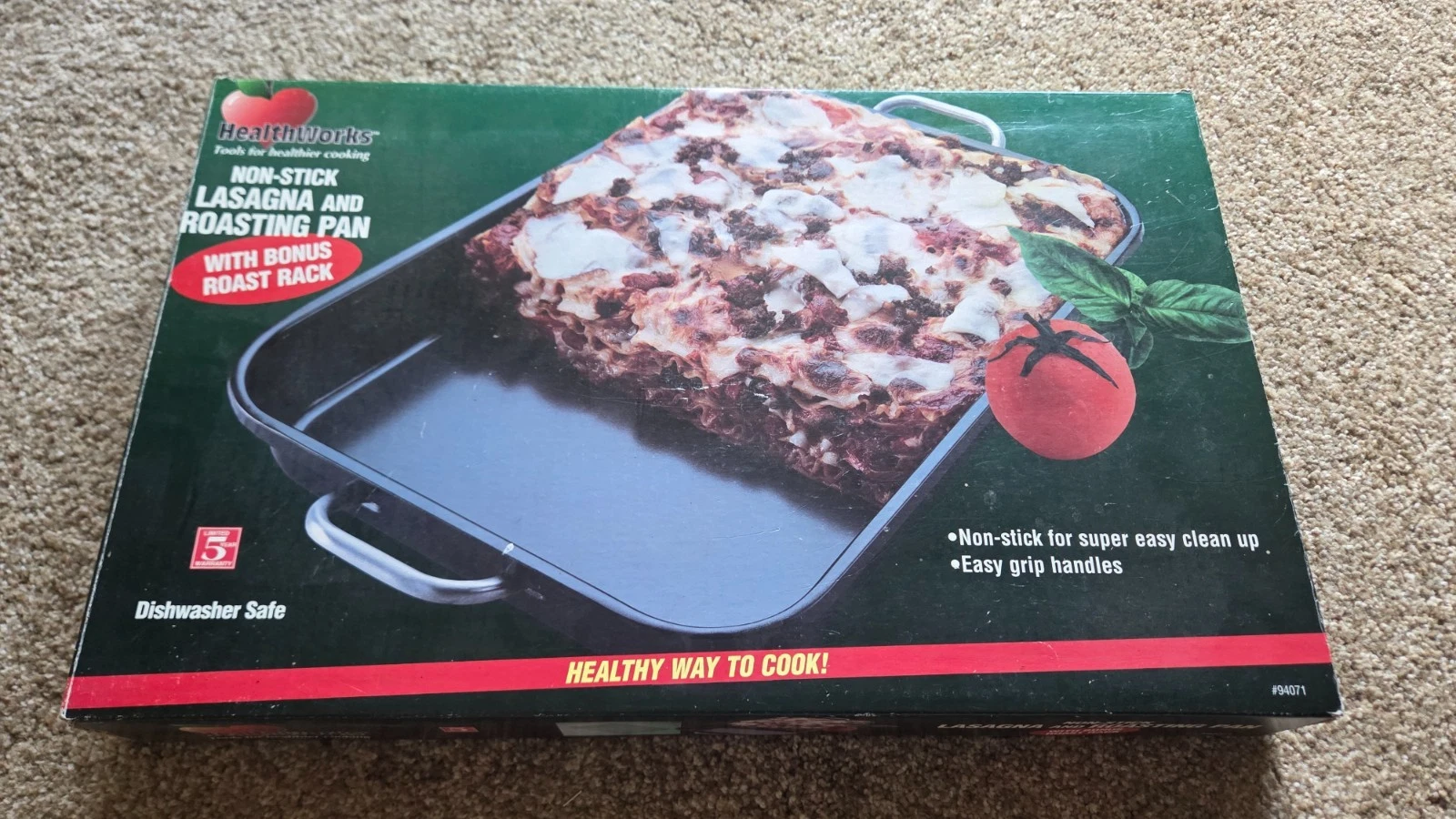 HealthWorks™ Non-Stick Lasagna and Roasting Pan with a Bonus Roast Rack, 94071