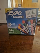 36 Expo Dry Erase Markers Assorted Colors, Chisel Tip, 36 Count New