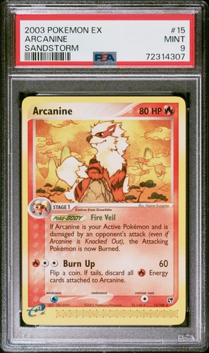 Arcanine graded PSA 9 for sale on eBay
