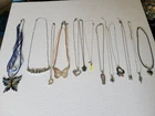 Costume Jewelry Lot of 13 Vintage Necklaces - Butterflies Hearts Alexus Jeweled