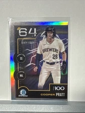 Cooper Pratt 2025 Bowman Chrome Top 100 Prospects #64 BTP-64 Brewers