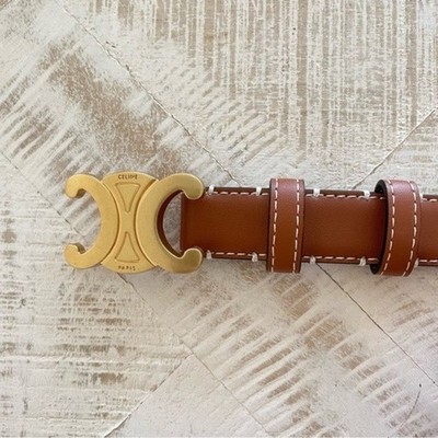 Celine Medium Triomphe Belt Size 90cm Brown