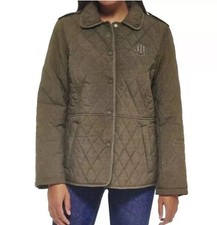 Tommy Hilfiger Women's GREEN Quilted Jacket XS NWT