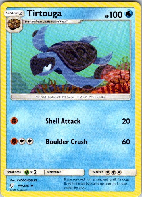 Tirtouga 44/236 Uncommon Unified Minds Pokemon Near Mint