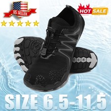 Water Shoes Men's Quick Dry Sports Barefoot Beach Rubber Aqua Sock Slip on Shoes