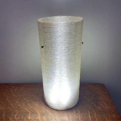Lampenschirm Vintage Stil Mid Century MCM Spun Fiberglas Beige / Creme 
