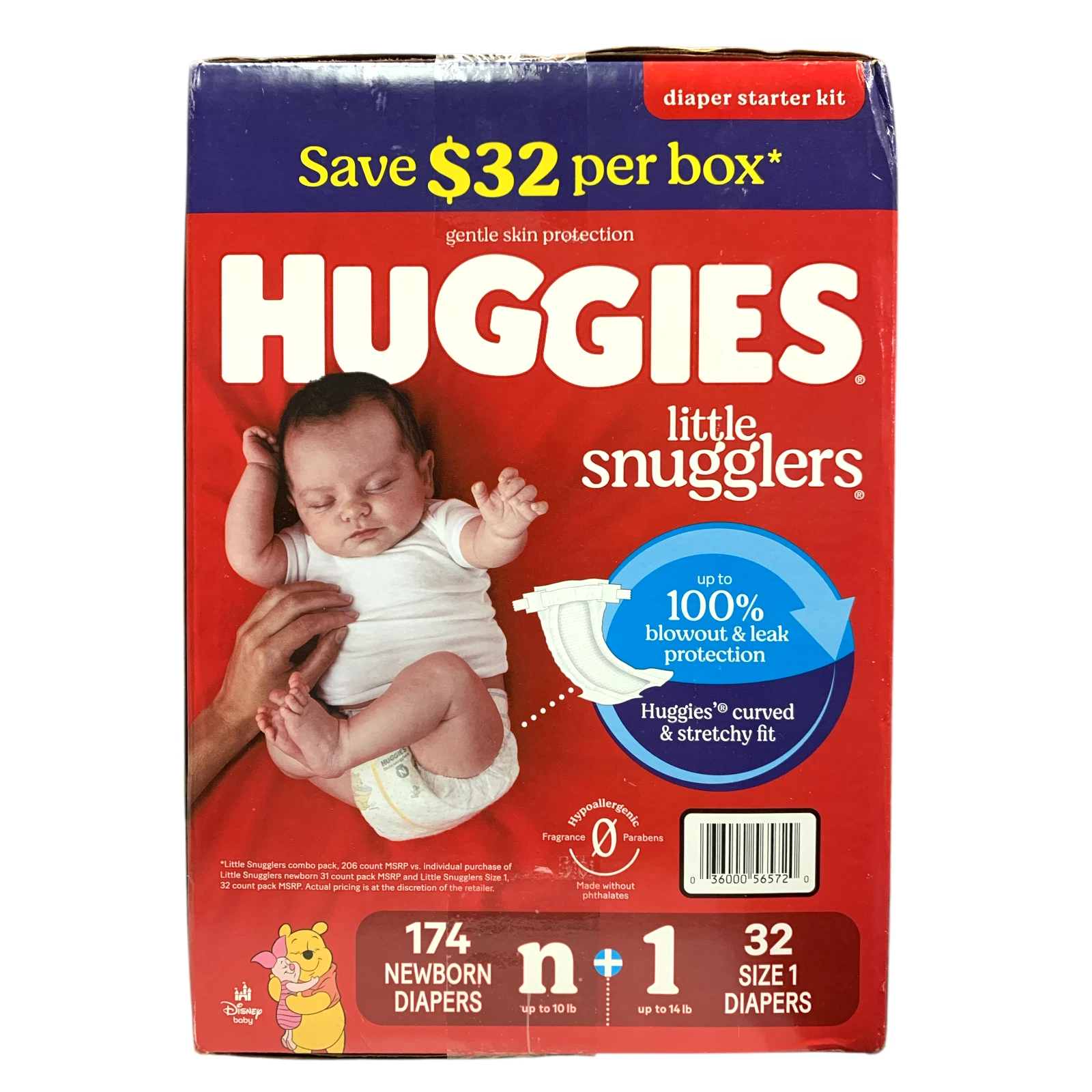 Huggies Little Snugglers Diapers, Sizes NB ( 10lbs, 174ct) & 1 ( 14lbs 32ct.)
Opens in a new window 