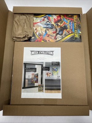 Pokemon Mega Evolution 3D LENTICULAR Card Sign Marketing Kit! #2