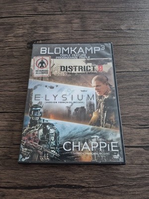 1.4  Blomkamp 3 Triple Feature Chappie / District 9 / Elysium (DVD, 2016)