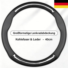 Für Jeep Wrangler III 2006-2025 Lenkradbezug Kohlefaser Lenkradhülle Anti-Rutsch
