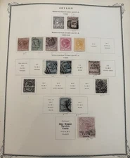CEYLON Postage Stamps 1882, 1883-84, And 1885 Used