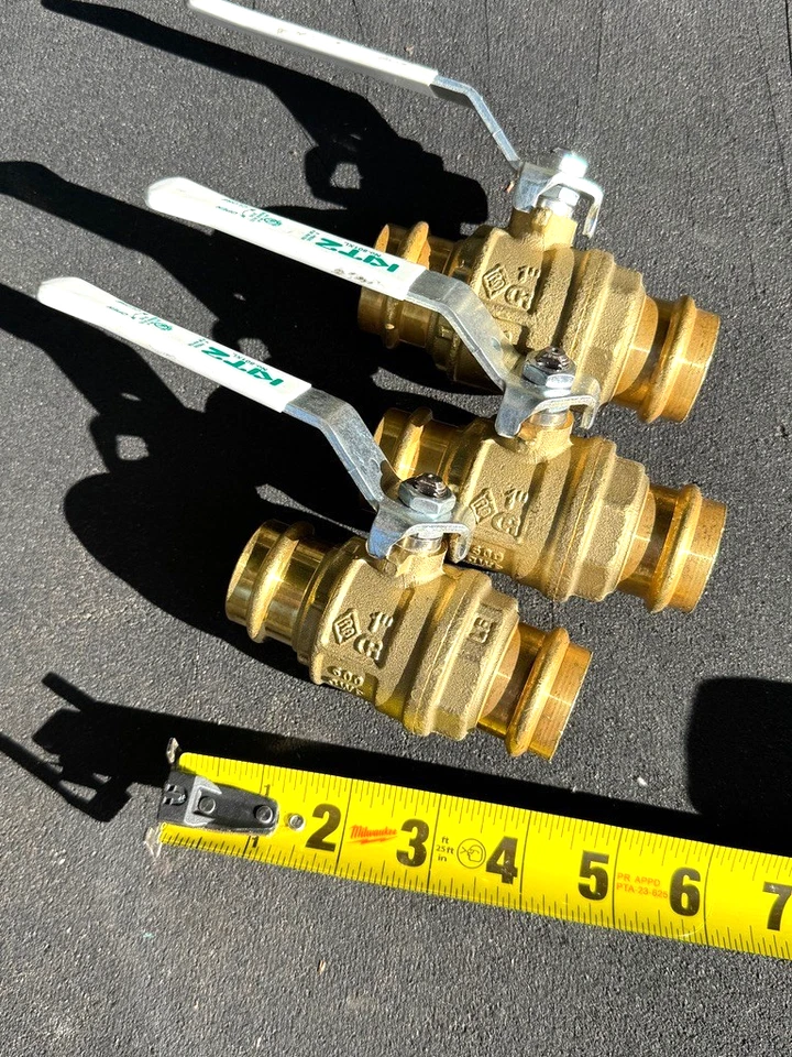 {5}LOT* KITZ { Italy} 1"- P x P Press & 3/4 PXP No. 801XL Lead Free Ball Valves - Image 3 of 4