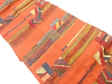 7446127: JAPANESE KIMONO JAPANESE NAGOYA OBI / TSUMUGI / WOVEN STRIPE