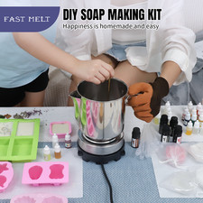 Soap Crafts Making Kit Soap Melting Pouring Pot Soap Heater Melter Tool Mold DIY