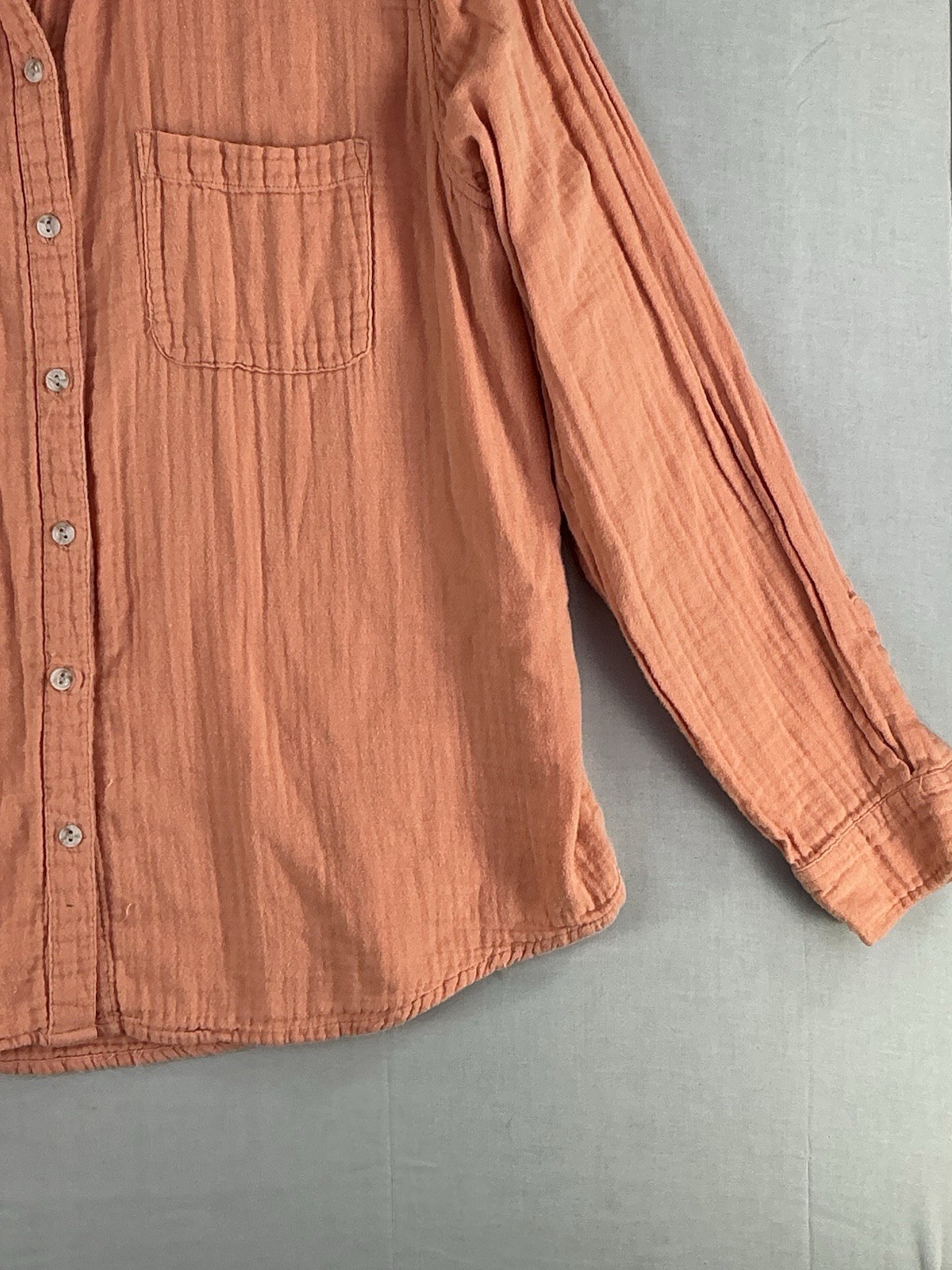 Universal Thread Peach Gauze Button Up Shirt Wome… - image 4