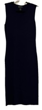 Vintage Finity Navy Dress Women’s M Sleeveless Knit Tank Minimalist