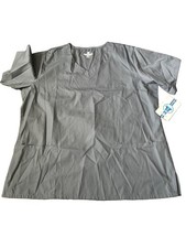 White Swan Short Sleeve Scrub Top Grey Size XL NWT