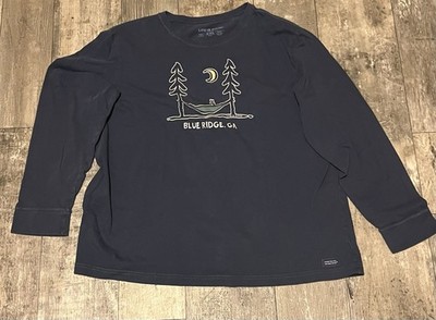 Life is Good  Long Sleeve T Shirt Men 2xl  Blue Ridge Georgia .