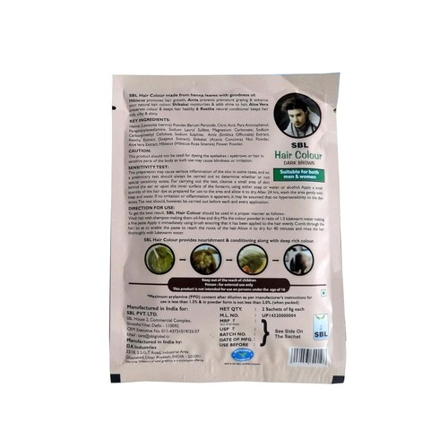 SBL Dark Brown Hair Color, 20GM (Pack of 4) - Picture 4 of 4