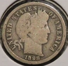 Silver Dime - Barber - 1898-O [201]
