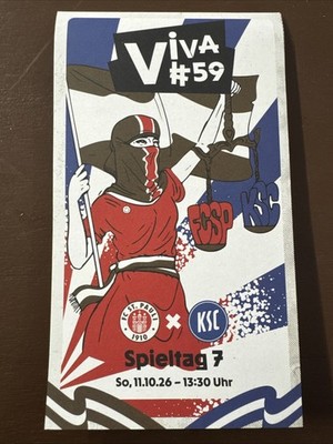 FC ST. PAULI - KARLSRUHER SC   11.10.2026   STADIONHEFT PROGRAMME MAGAZINE