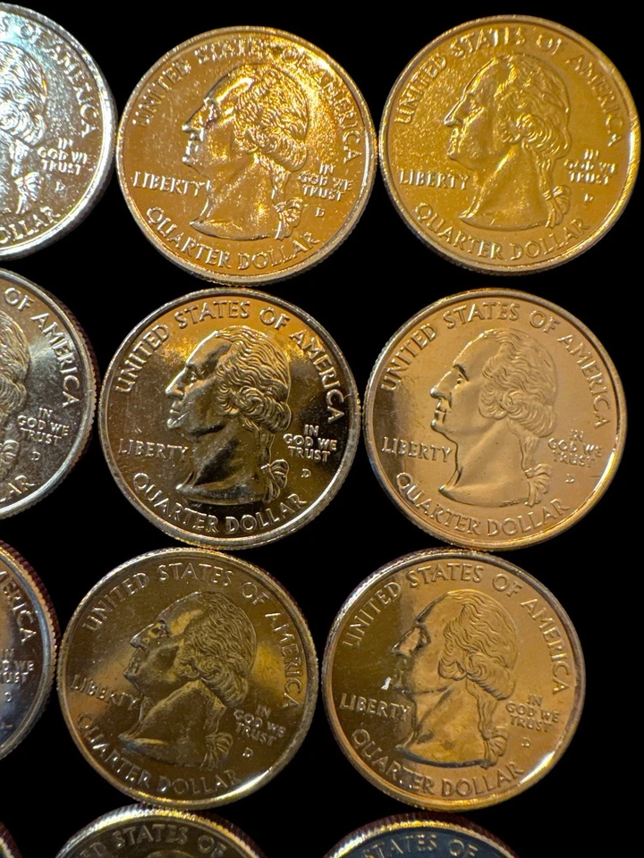 2008 D Washington Quarter Alaska 24k Gold Plated Lot Of 20. - Z8AF - Image 4 of 4