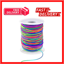 1mm Stretchy Bracelet String, Sturdy Rainbow Elastic String Elastic Cord for Jew