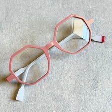 Lunettes de vue ANNE ET VALENTIN Emoji Octogon 21A09 monture blanche / rose s...