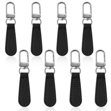 8 PCS Zipper Pull Replacement PU Leather Handle Repair Tab Luggage Bag